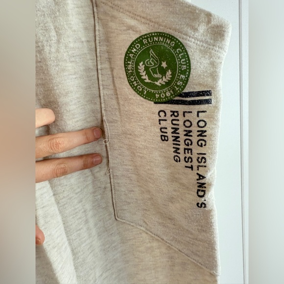 Anthropologie Daily Practice Relaxed Jogger Beige with Green Graphic Print S - Picture 6 of 15